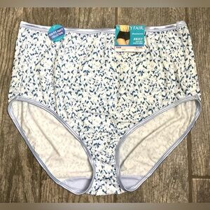 New Vanity Fair illumination Brief Panties Size 10/3XL Blue Design